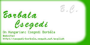 borbala csegedi business card